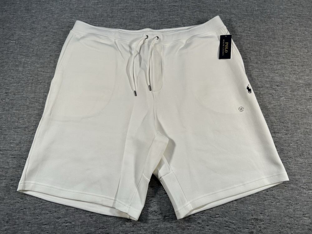 Polo Ralph Lauren Sweat Shorts Mens XXXLB 11" White Athleisure Sporty Comfy